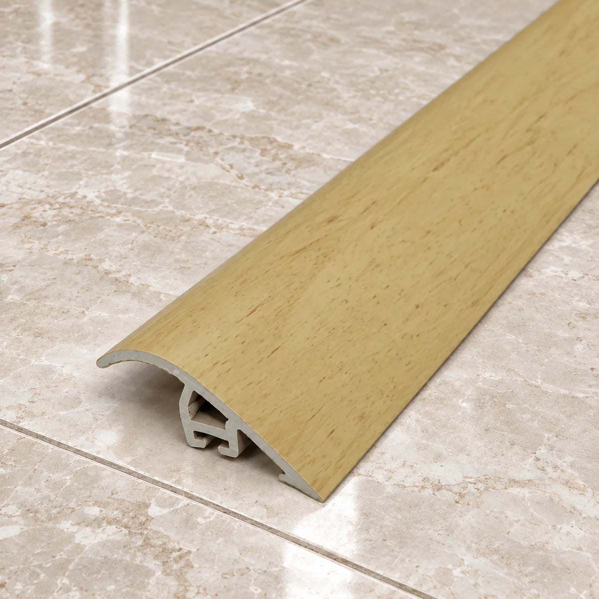 40mm Pvc Wood Effect Door Threshold Ramp Profile In Beech Color