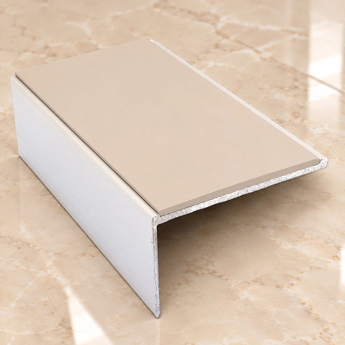 NSL01 56x32mm Aluminium Non-Slip Stair Nosing In Beige Color