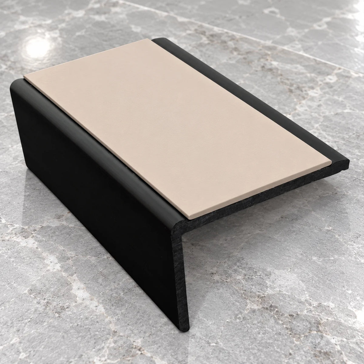 NSP 56x32.5mm Slimline PVC Non-Slip Stair Nosing In Beige Color