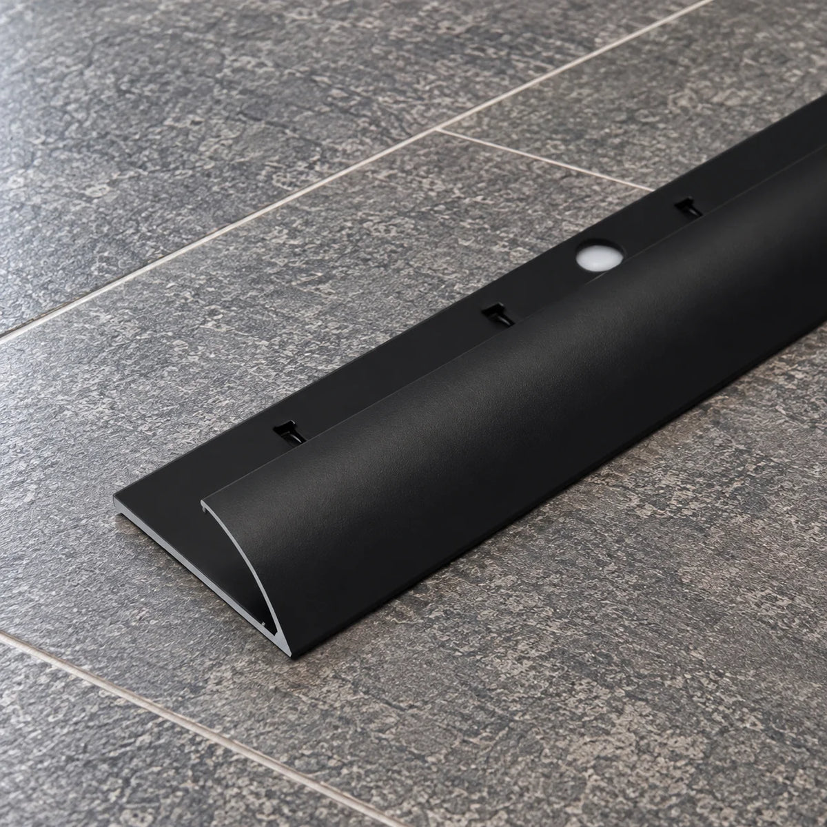10mm Aluminium Single Edge Carpet Threshold Profile In Black Color