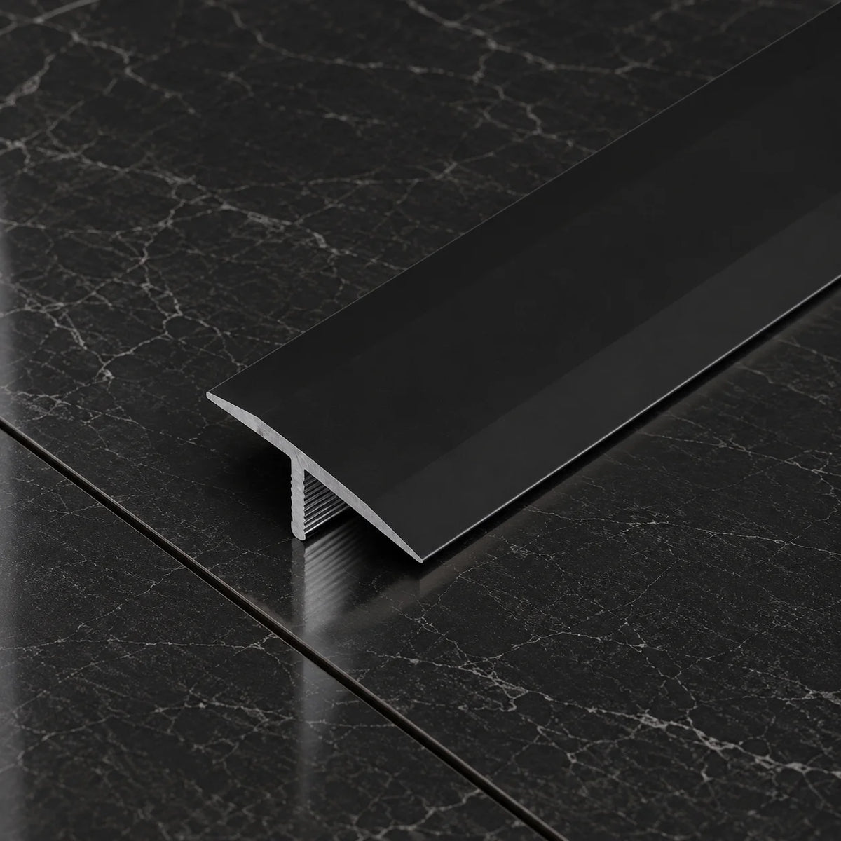 13mm Aluminium T-Bar Floor Transition Strip In Black Color