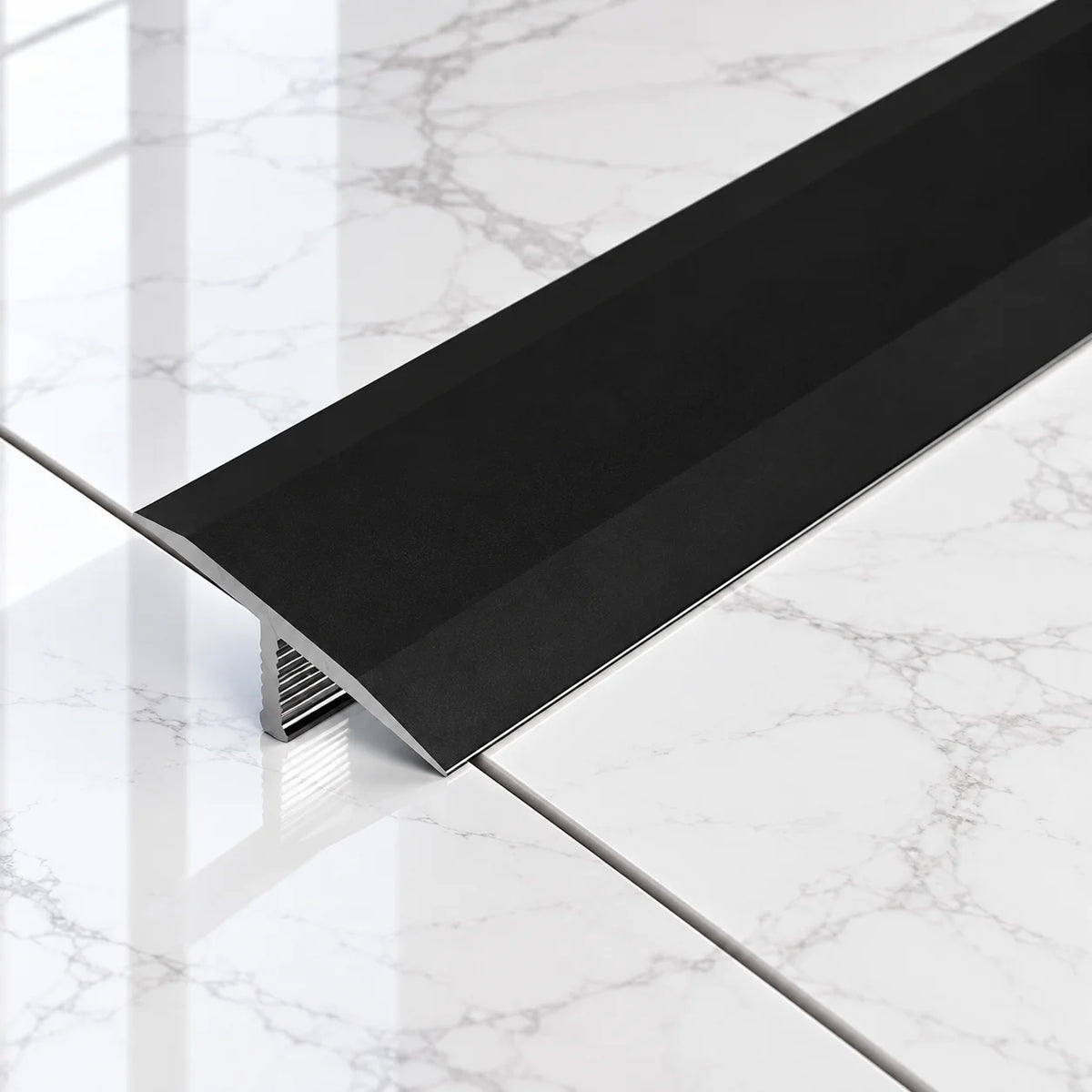 18mm Aluminium T-Bar Floor Transition Strip In Black Color