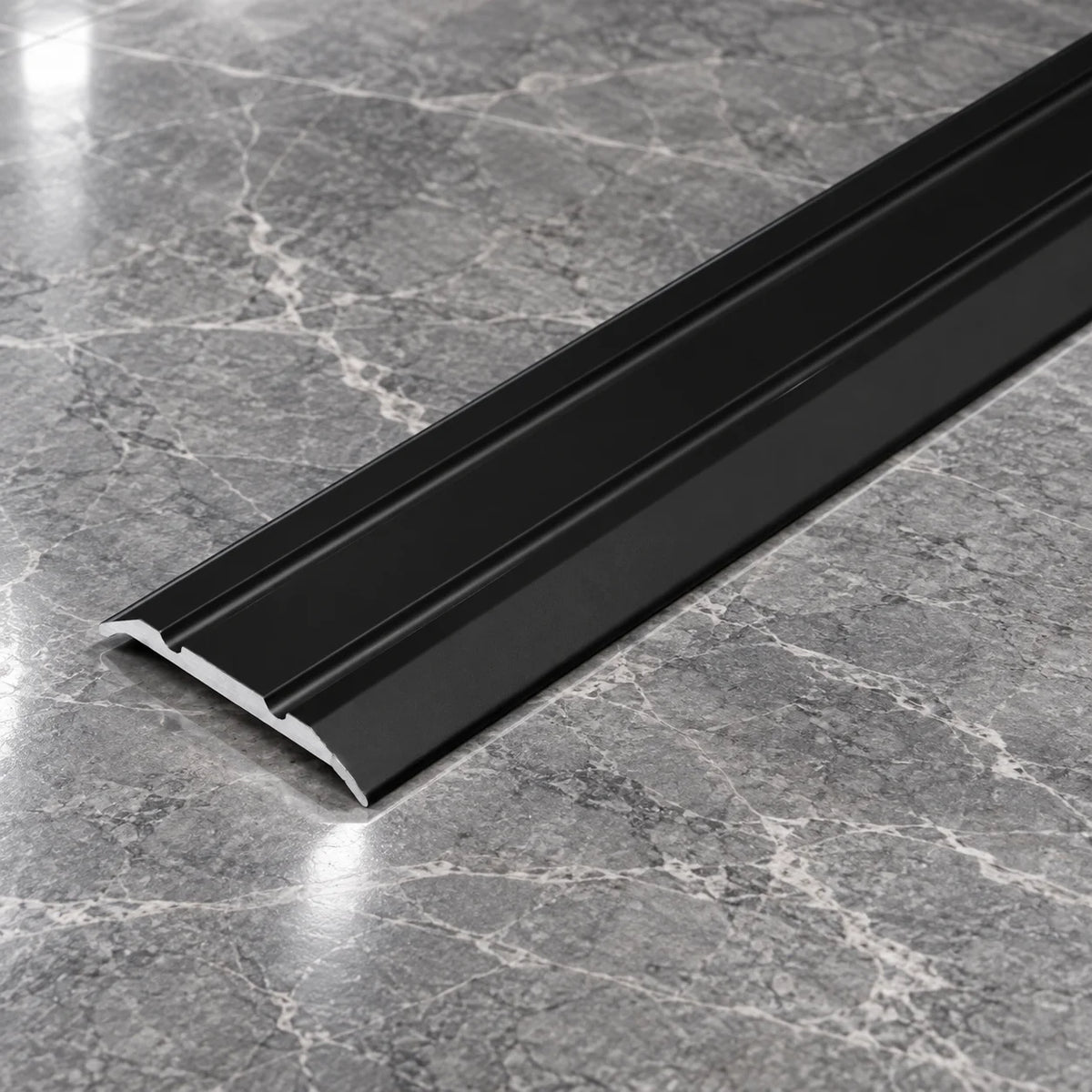 25mm Aluminium Flat Floor Transition Strip In Black Color