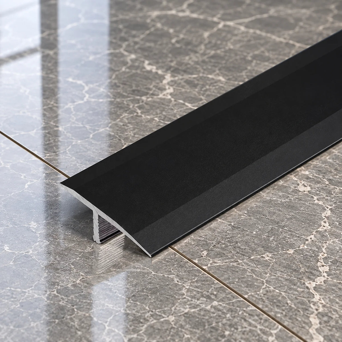 26mm Aluminium T-Bar Floor Transition Strip In Black Color