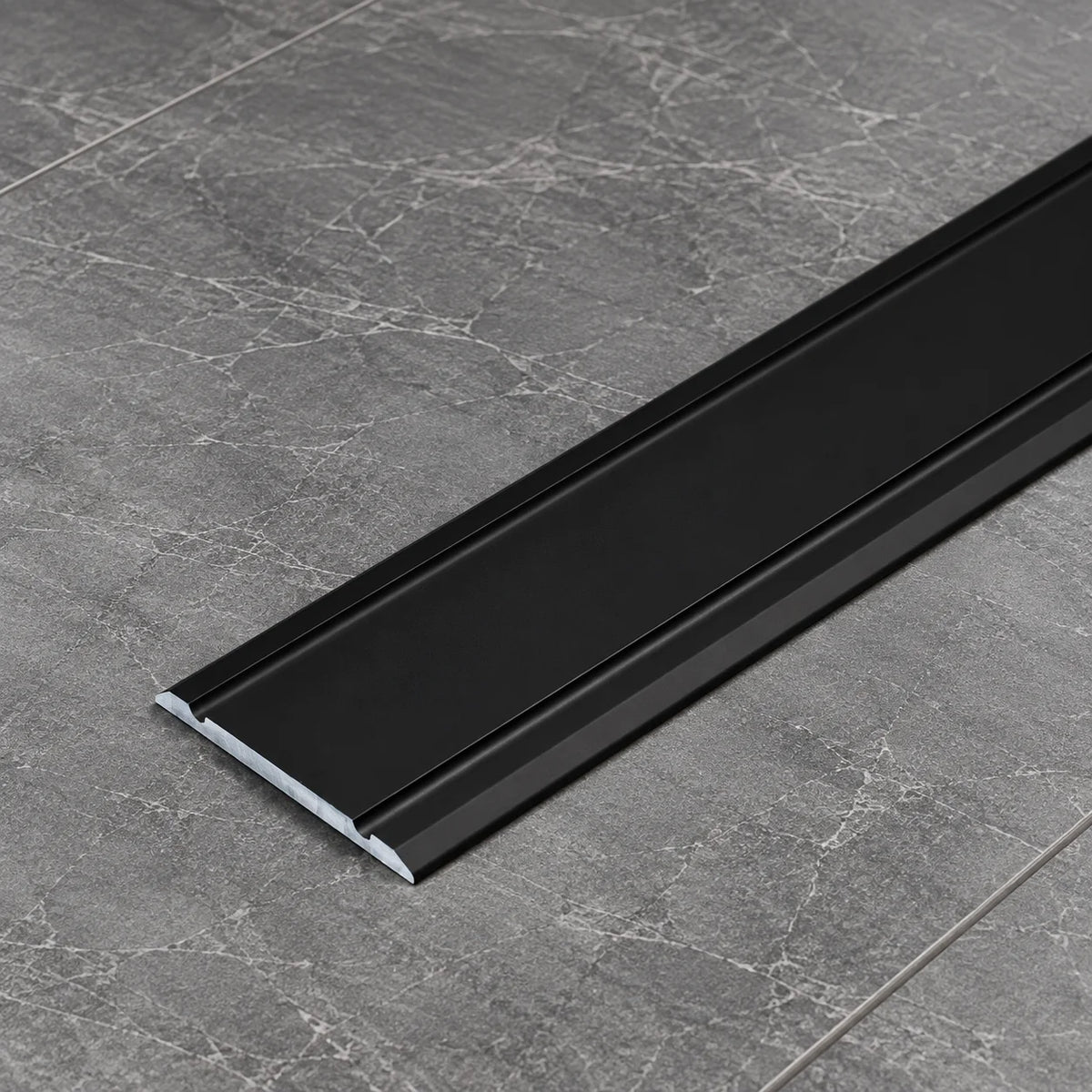 30mm Self-Adhesive Aluminium Flat Threshold Strip In Black Color