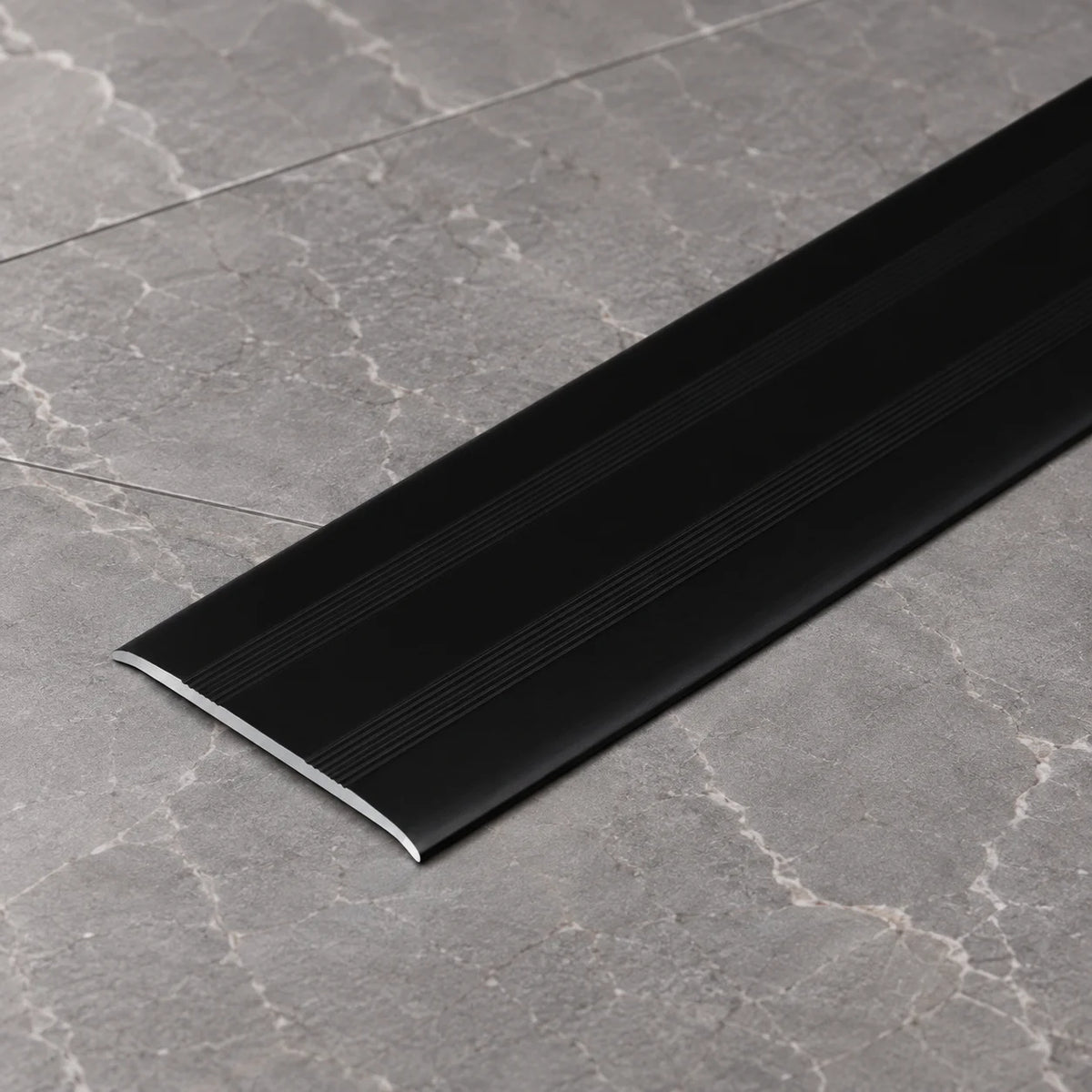 35mm Aluminium Flat Floor Transition Strip In Black Color