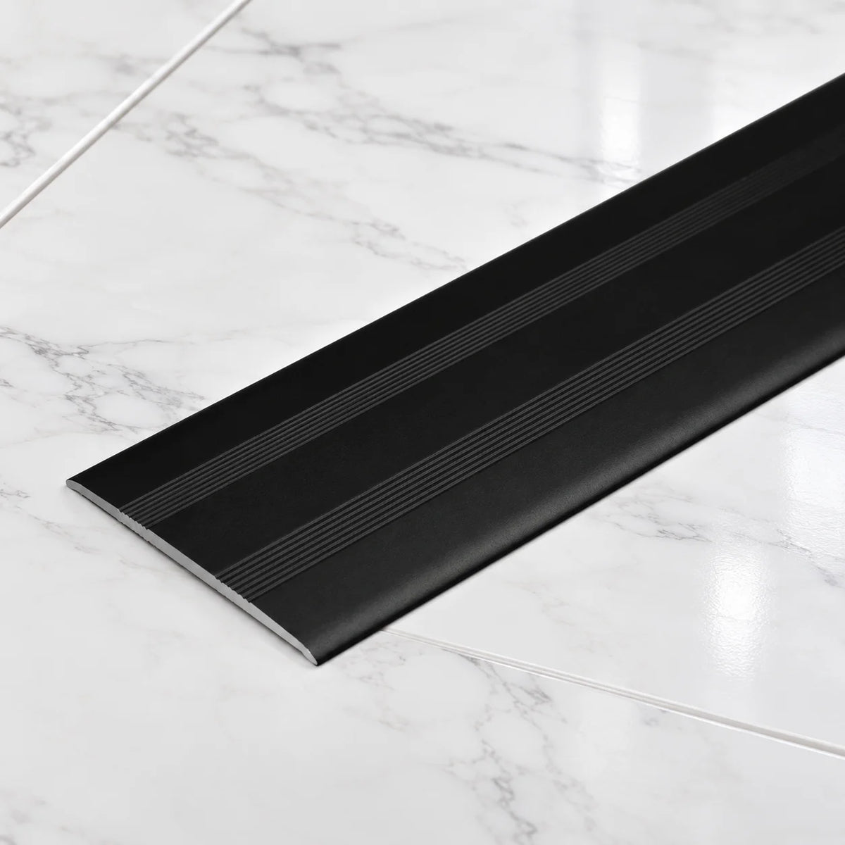 35mm Self-Adhesive Aluminium Floor Transition Strip In Black Color