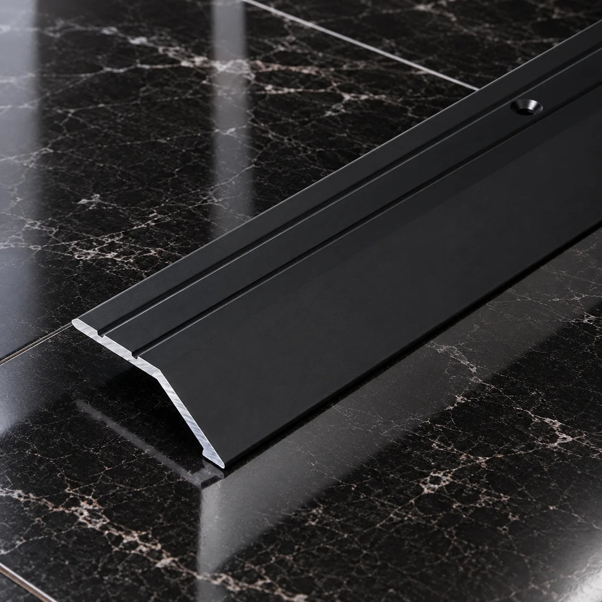 40mm Aluminium Ramp Transition Strip – Up to 8mm In Black Color