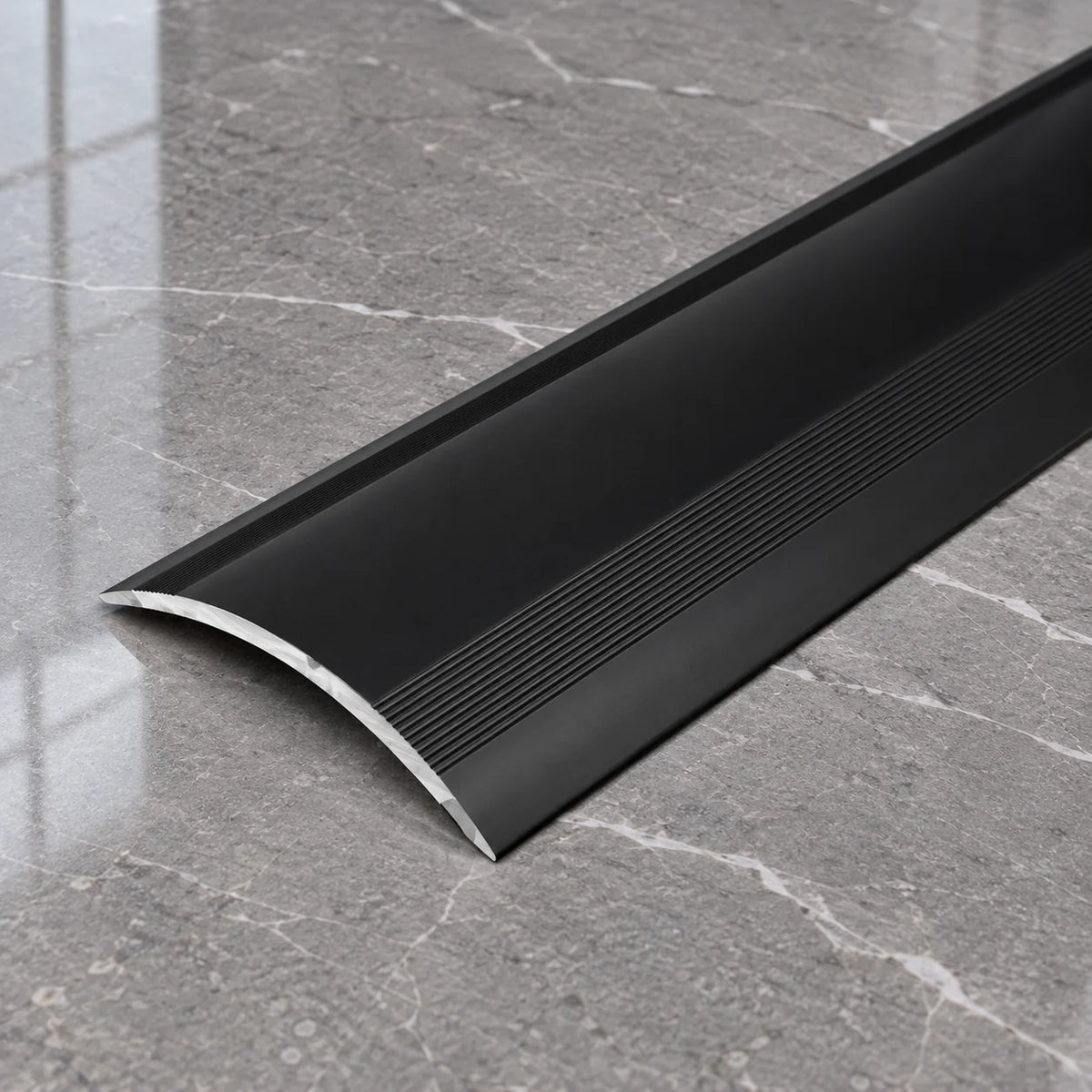 61mm Self-Adhesive Aluminium Ramp Transition Strip In Black Color