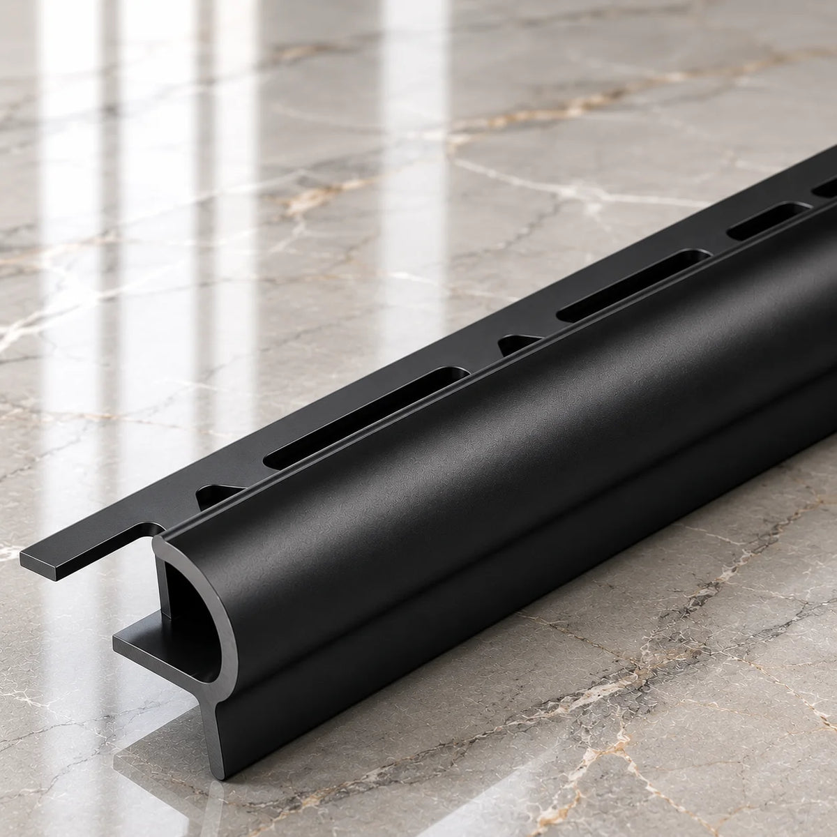 Aluminium Stair Nosing Edge Trim for Tiles – 29mm x 17mm x 10mm in Black Color
