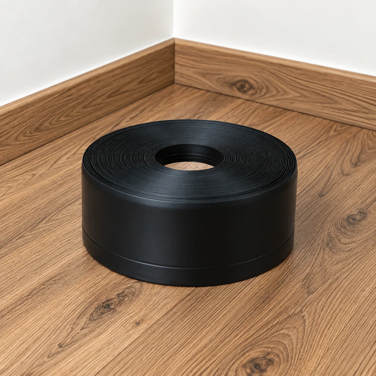 Flexible PVC Skirting Board Soft Trim Strip 100x25 MM x 10 M Length In Black Color