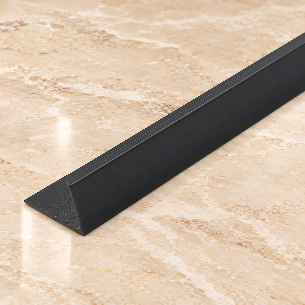 PVC Straight Edge Tile Trim 8mm, 10mm & 12.5mm – 2.5m In Black Color