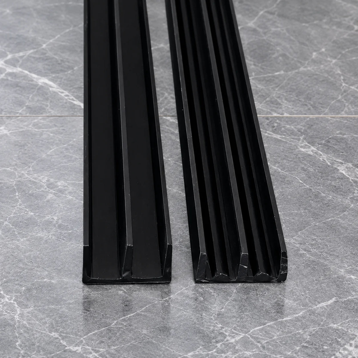 Vivarium Top & Bottom Glass Runners Double Track for 4mm & 6mm In Black Color