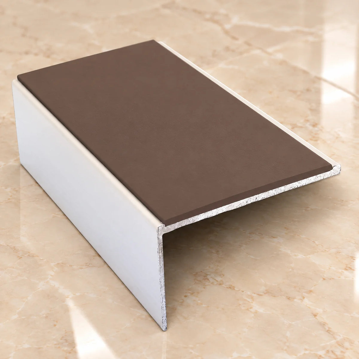 NSL01 56x32mm Aluminium Non-Slip Stair Nosing In Brown Color