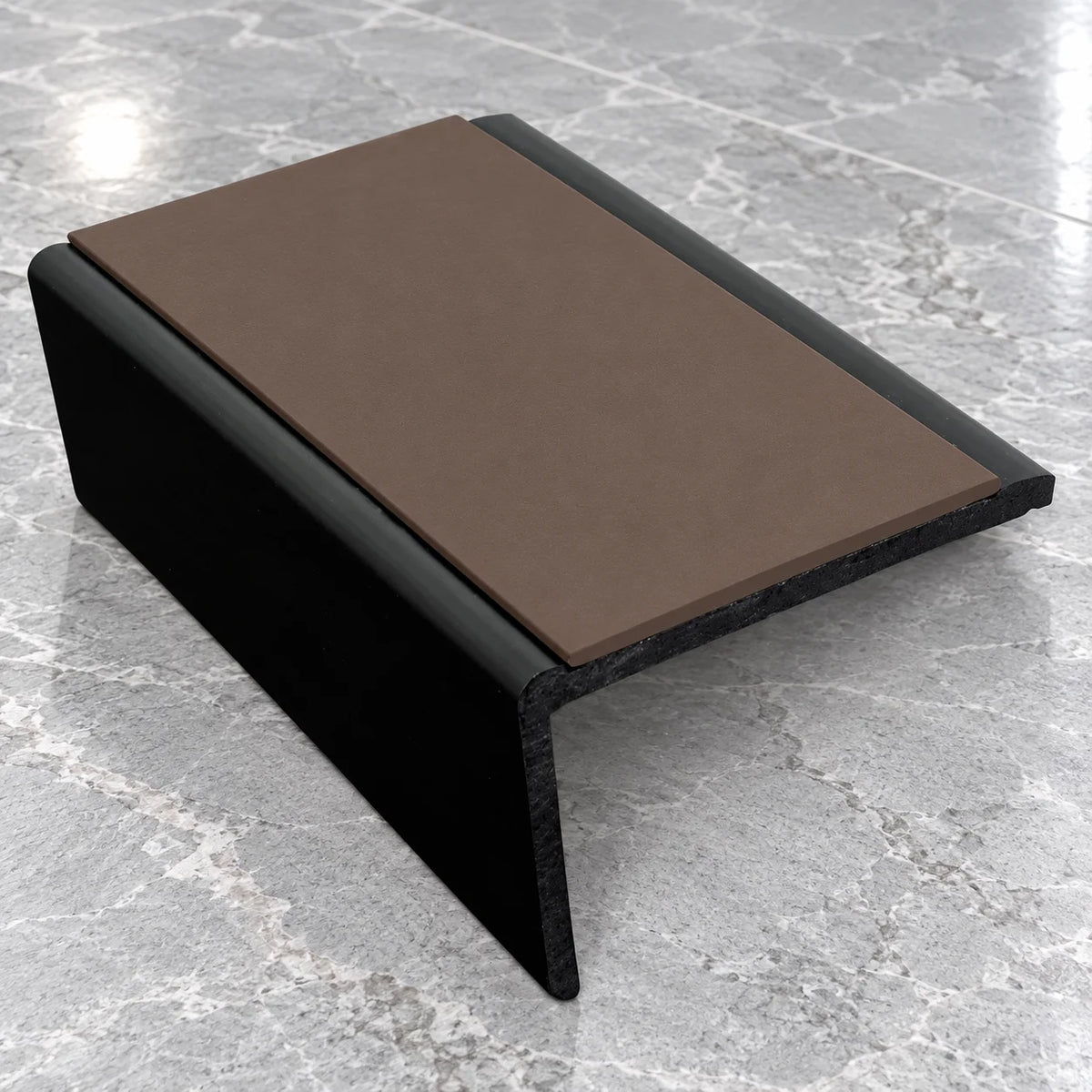 NSP 56x32.5mm Slimline PVC Non-Slip Stair Nosing In Brown Color