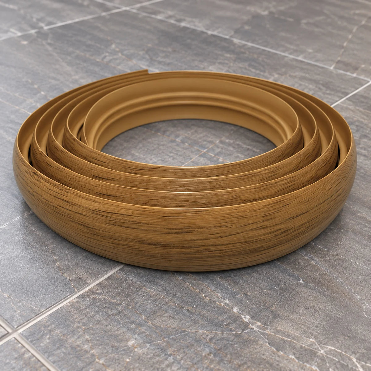 40mm Flex Line Pvc Flexible Flooring Transition Profile Door Threshold In Canadian Oak Color