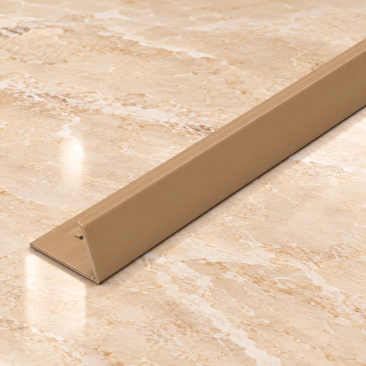 PVC Straight Edge Tile Trim 8mm, 10mm & 12.5mm – 2.5m In Carmel Color