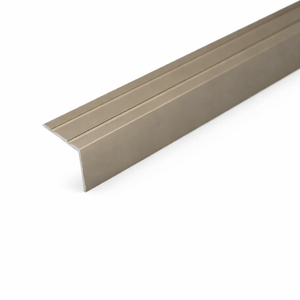 Champagne Self adhesive aluminium stair nosing edge trim for anti slip stair edge protection