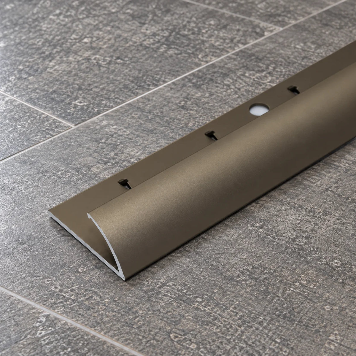 10mm Aluminium Single Edge Carpet Threshold Profile In Champagne Color