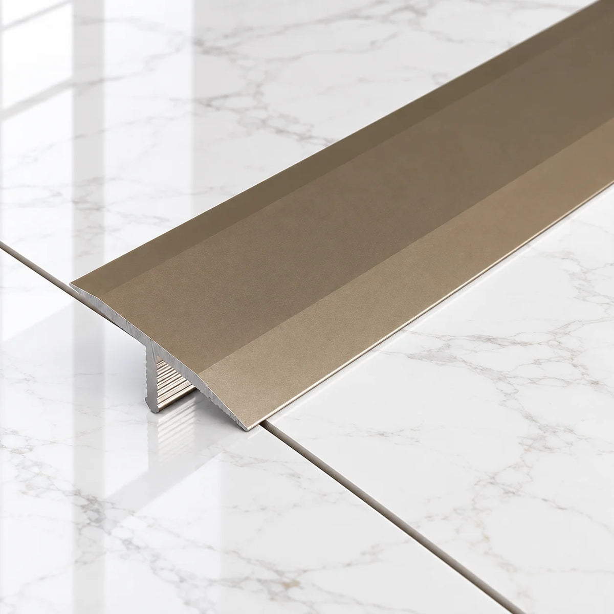 18mm Aluminium T-Bar Floor Transition Strip In Champagne Color
