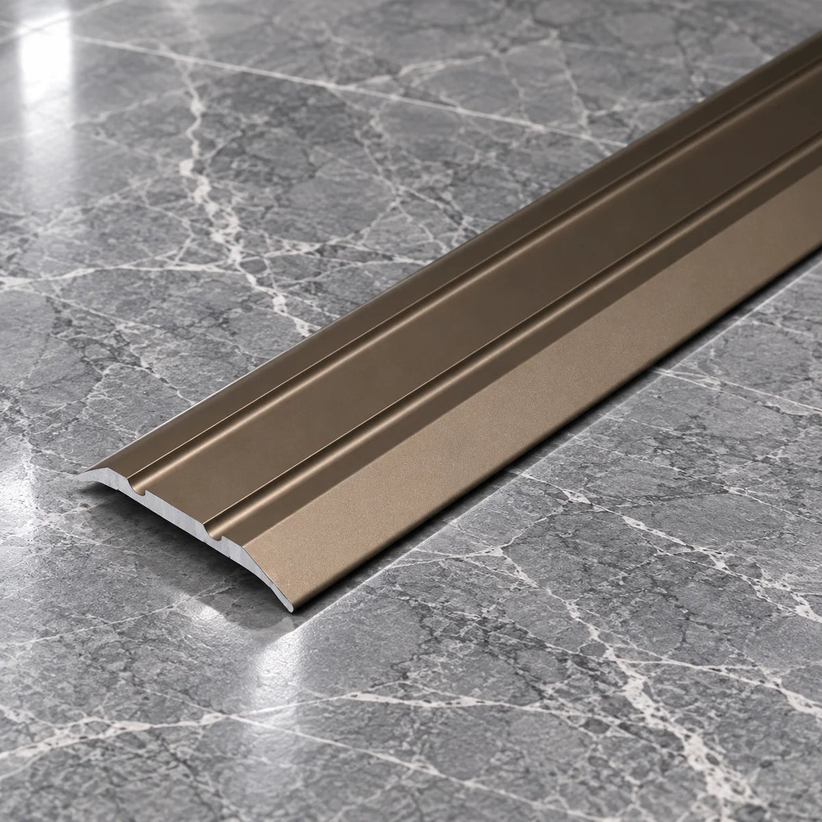 25mm Aluminium Flat Floor Transition Strip In Champagne Color