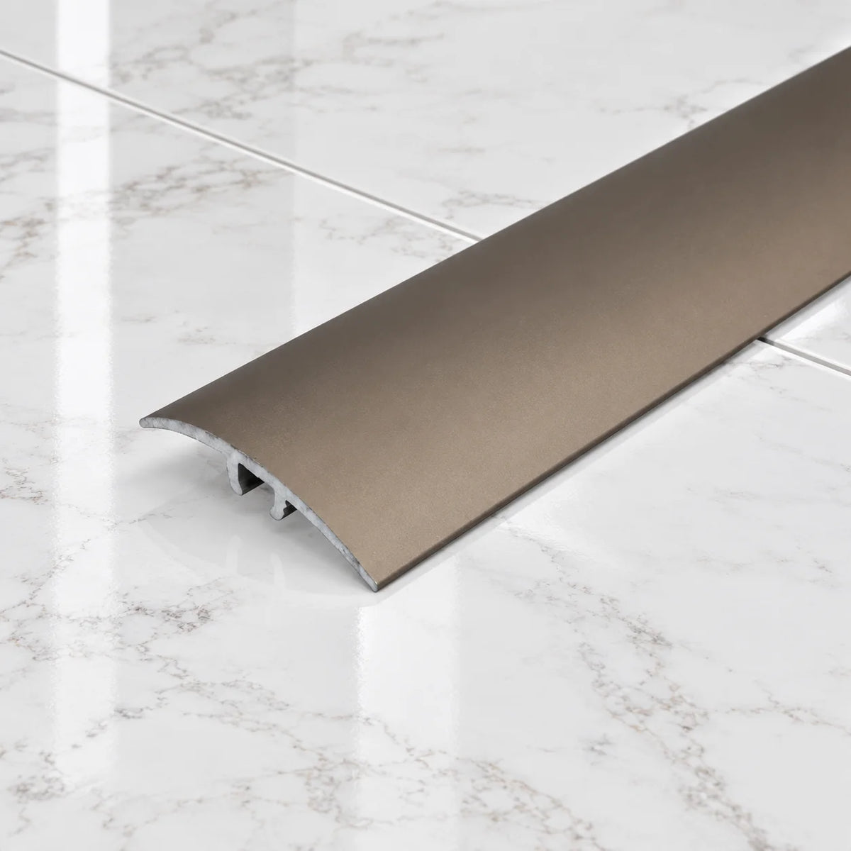 32mm Aluminium Concealed-Fix Floor Transition Strip In Champagne Color