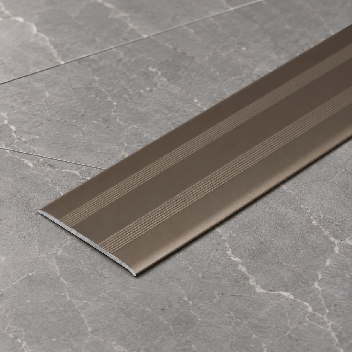 35mm Aluminium Flat Floor Transition Strip In Champagne Color