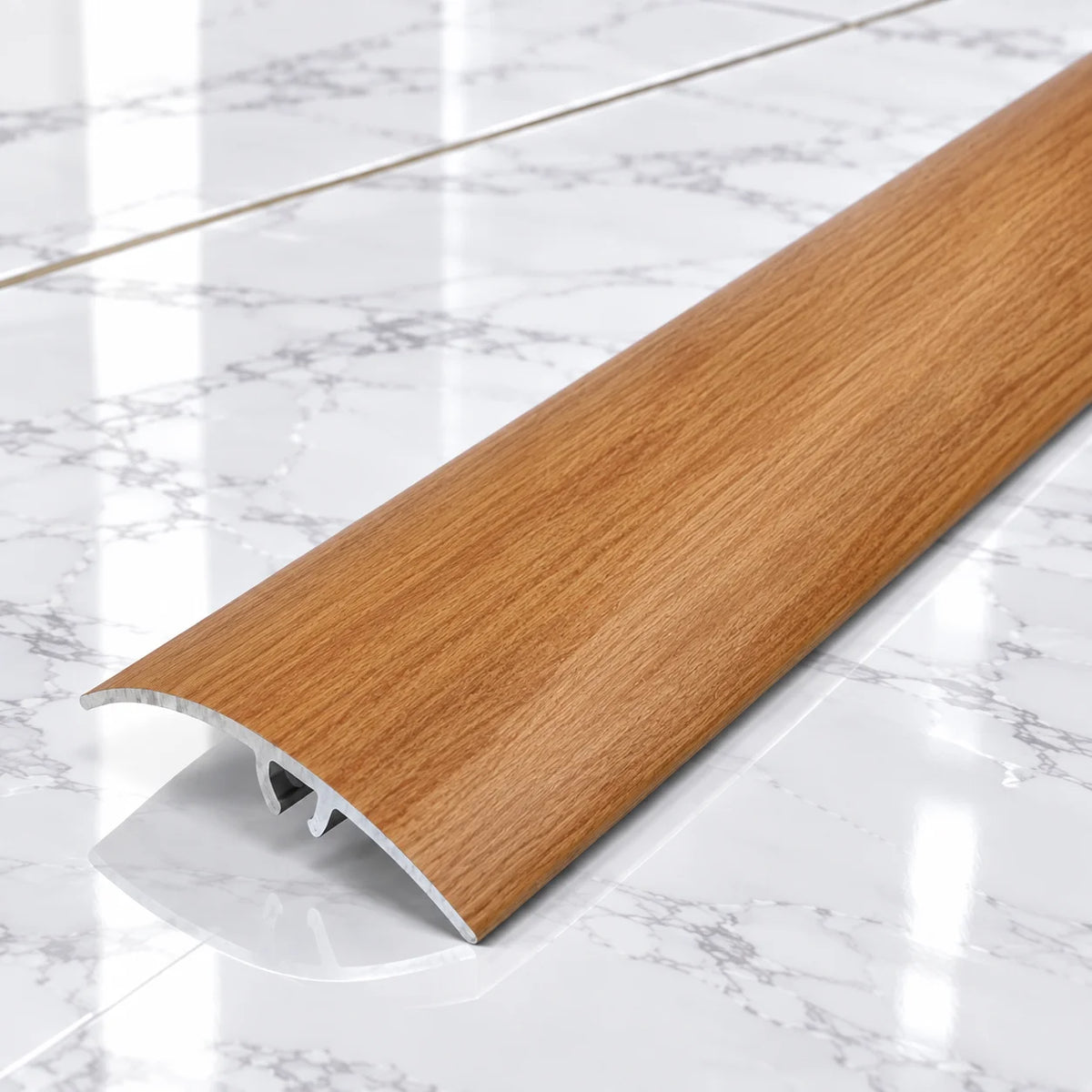 50mm Wood Effect Aluminium Adjustable Threshold Strip In Cherry Color