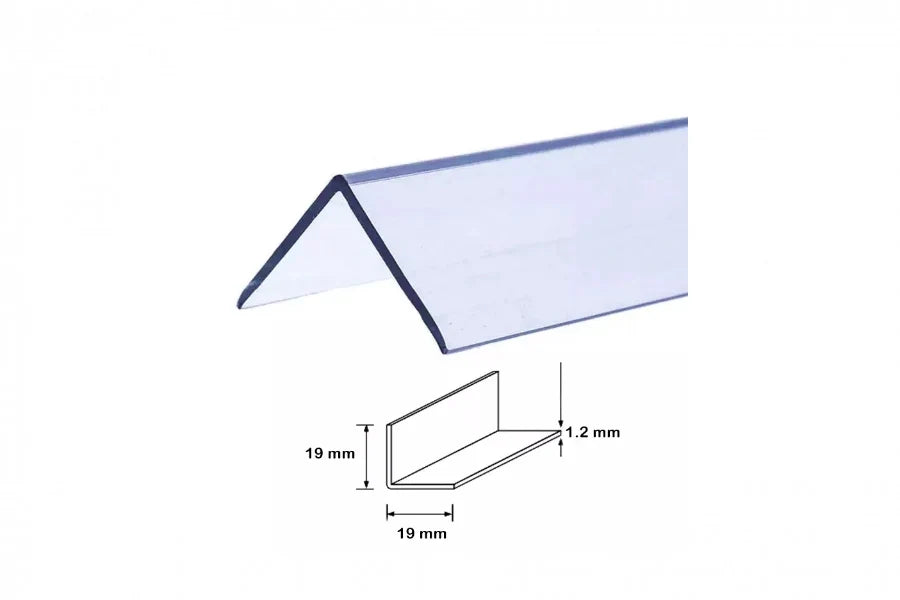 Clear Edge Protector Transparent PVC Plastic Corner Angle Trim 90° - 01Image