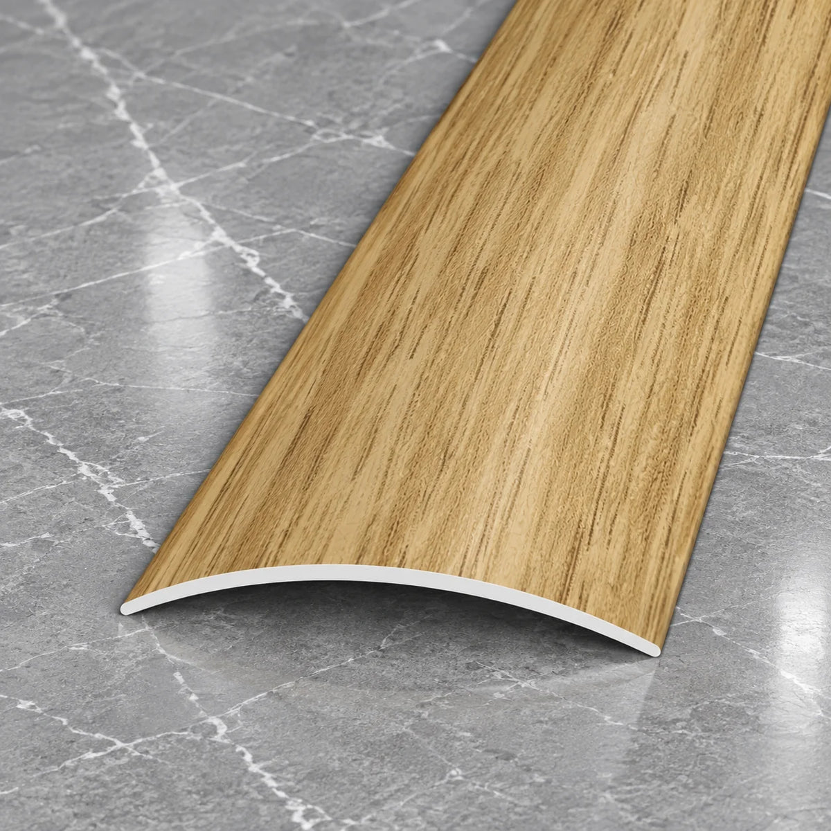 40mm Wood Effect Aluminium Self-Adhesive Threshold Strip In Cognac Oak Color