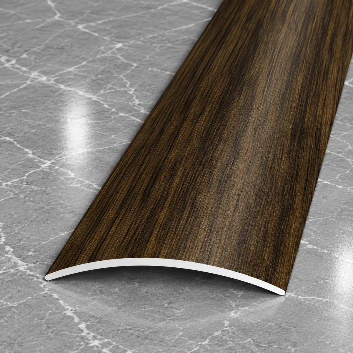 40mm Wood Effect Aluminium Self-Adhesive Threshold Strip In Congo Wenge Color