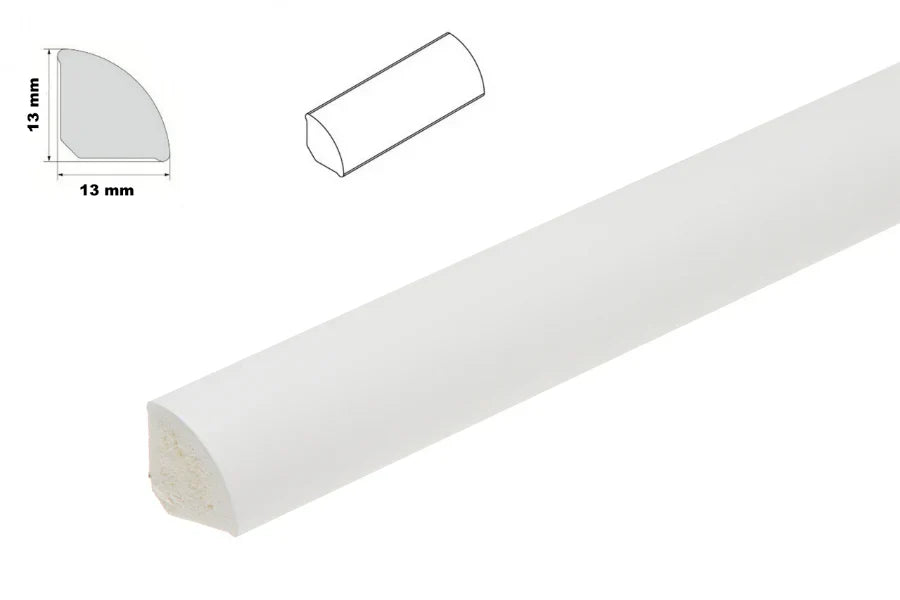 Decorative Flooring Window Edge Beading Worktop Strip uPVC 13mm Quadrant Trim Moulding