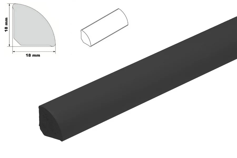 Decorative Flooring Window Edge Beading Worktop Strip uPVC 18mm Quadrant Trim Moulding