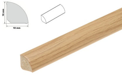 Decorative Flooring Window Edge Beading Worktop Strip uPVC 18mm Quadrant Trim Moulding