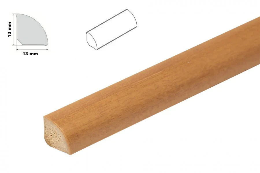 Decorative Flooring Window Edge Beading Worktop Strip uPVC Quadrant Trim Moulding-13mm Wood2