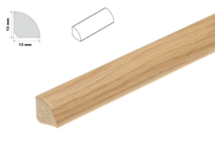 Decorative Flooring Window Edge Beading Worktop Strip uPVC Quadrant Trim Moulding-13mm Wood3