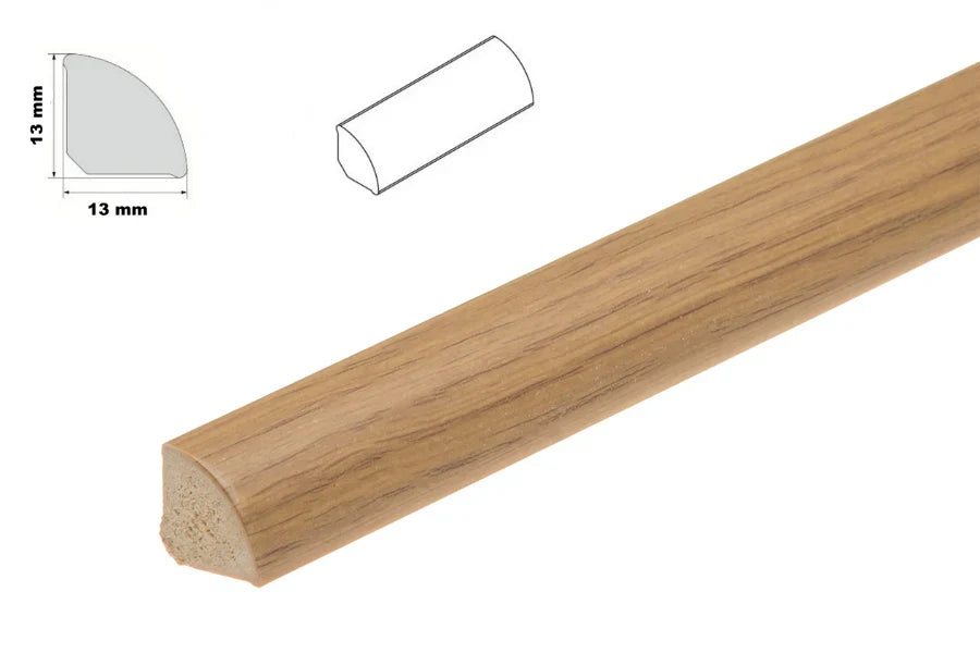 Decorative Flooring Window Edge Beading Worktop Strip uPVC Quadrant Trim Moulding-13mm Wood6
