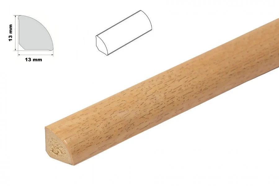 Decorative Flooring Window Edge Beading Worktop Strip uPVC Quadrant Trim Moulding-13mm wooden