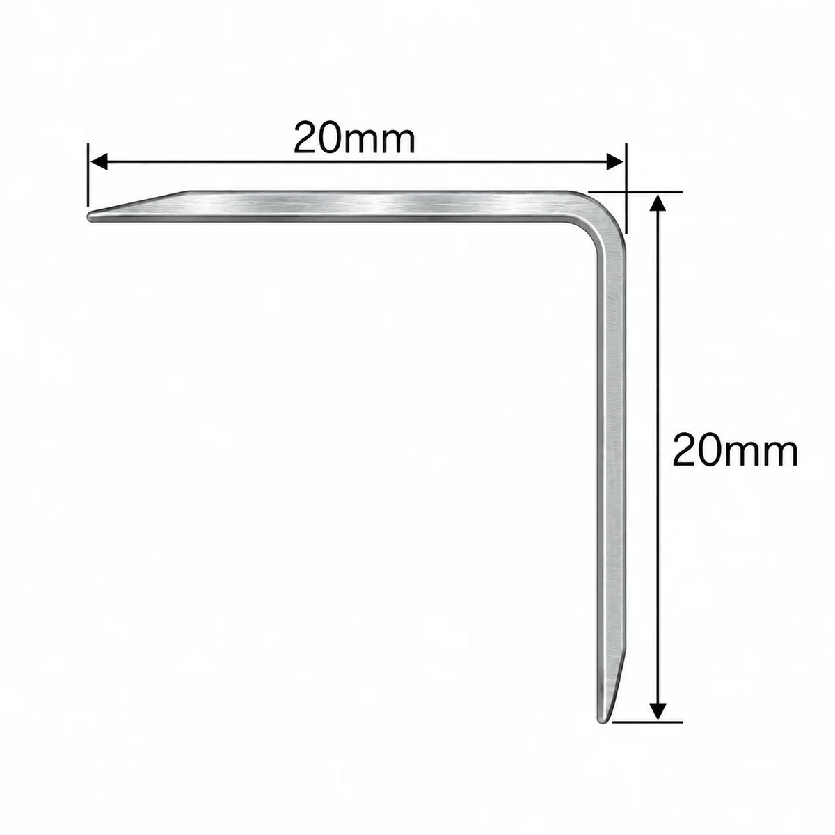 Aluminium 20mm x 20mm wall corner guard for a neat professional finish