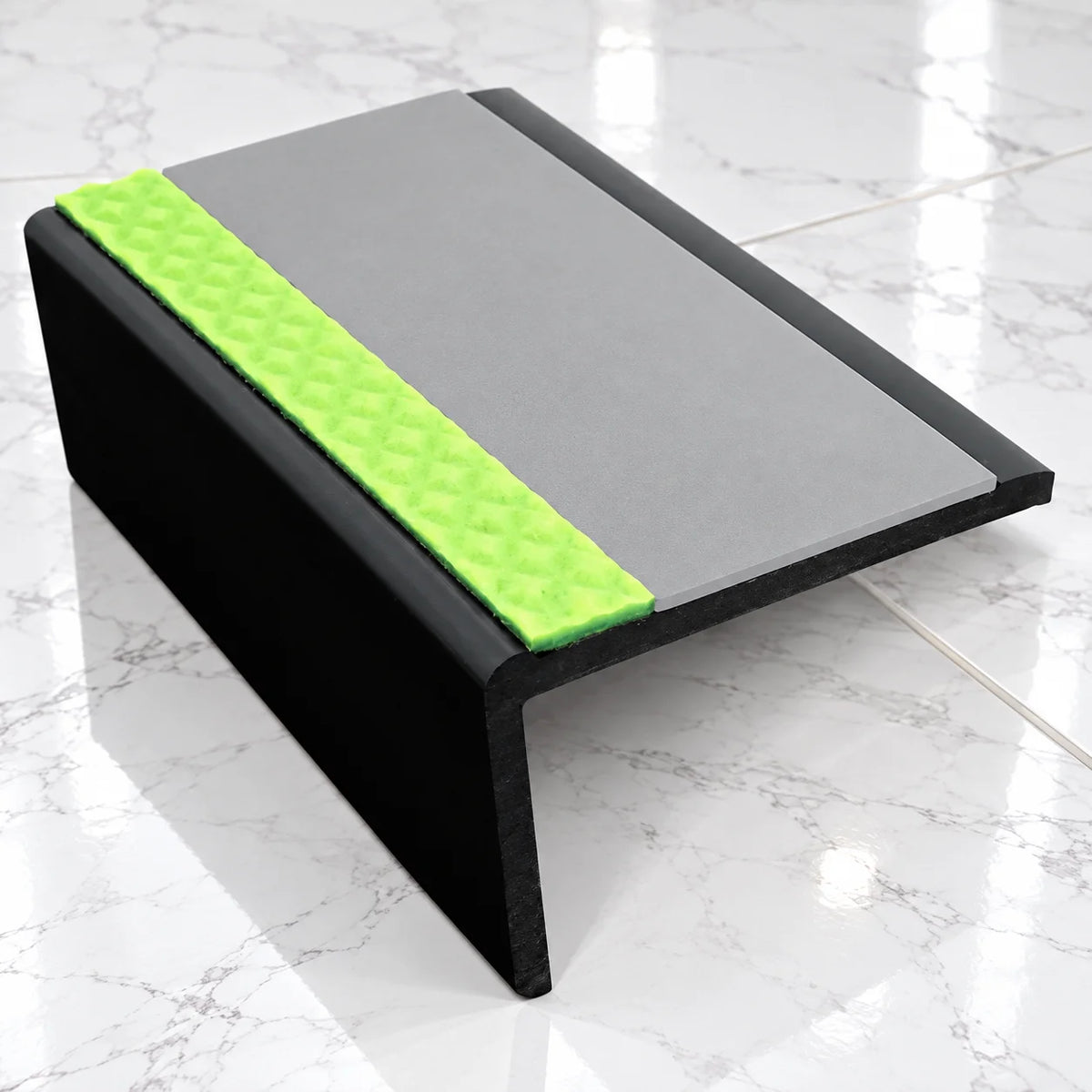 ASP 62.5x35mm Aluminator® Slimline Stair Nosing In Dolphin Grey Color