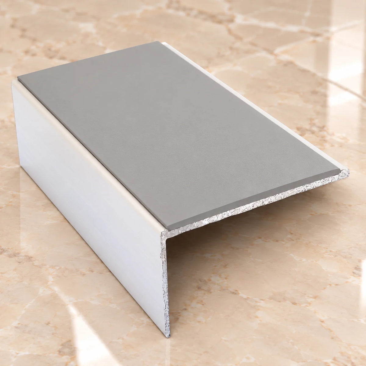 NSL01 56x32mm Aluminium Non-Slip Stair Nosing In Dolphin Grey Color