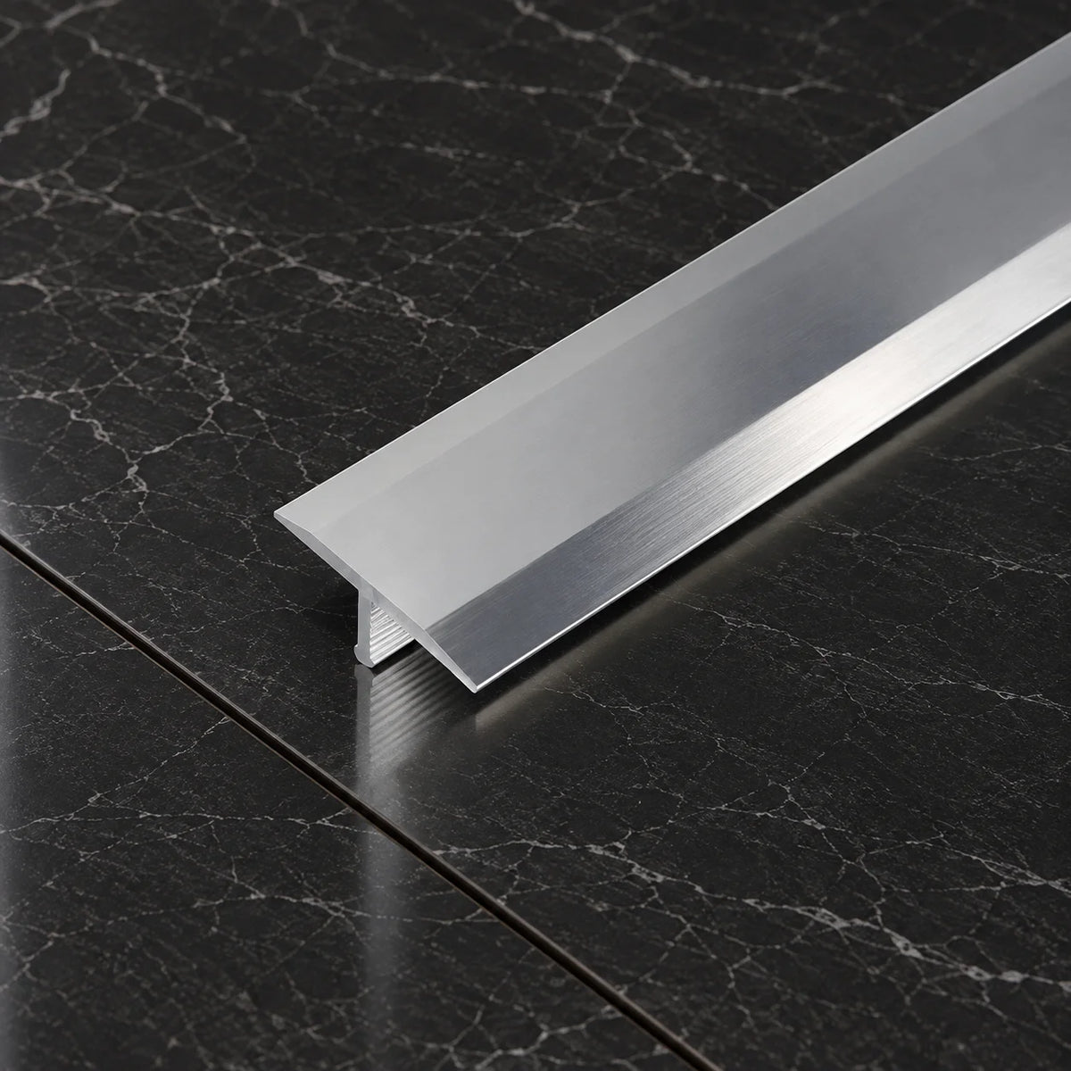 13mm Aluminium T-Bar Floor Transition Strip In Electro Polished Color