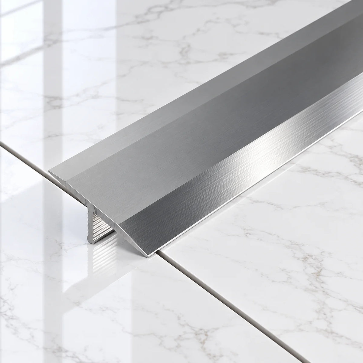 18mm Aluminium T-Bar Floor Transition Strip In Electro Polished Color