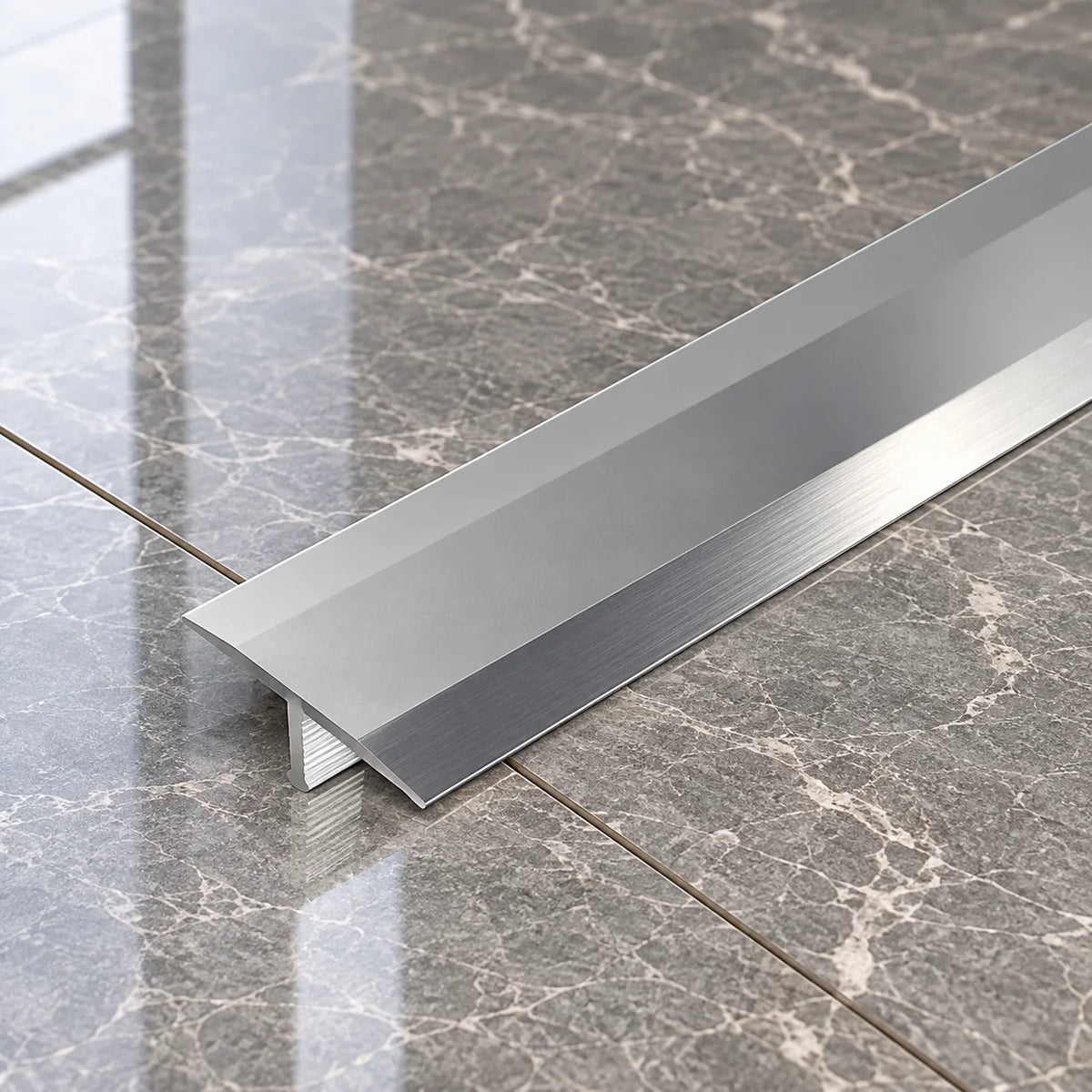 26mm Aluminium T-Bar Floor Transition Strip In Electro Polished Color