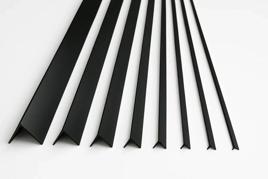 Equal & Unequal Edge Protecto Black PVC Plastic Corner Angle Trim 90°