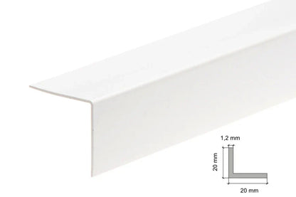 Equal & Unequal Edge Protector White PVC Plastic Corner Angle Trim 90°