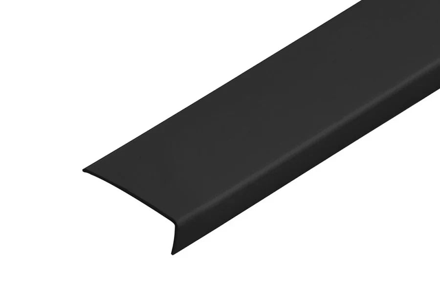 Equal & Unequal Edge Protecto Black PVC Plastic Corner Angle Trim 90° - 02 Image