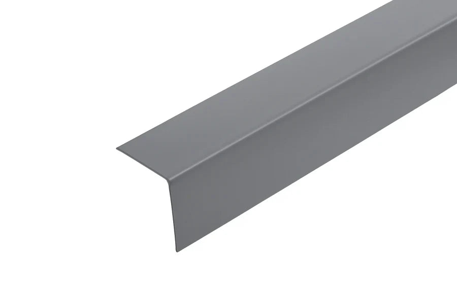 Equal & Unequal Edge Protector Dark Grey PVC Plastic Corner Angle Trim 90° -01 Image