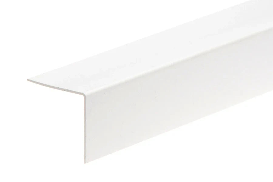 Equal & Unequal Edge Protector White PVC Plastic Corner Angle Trim 90° - 01 Image