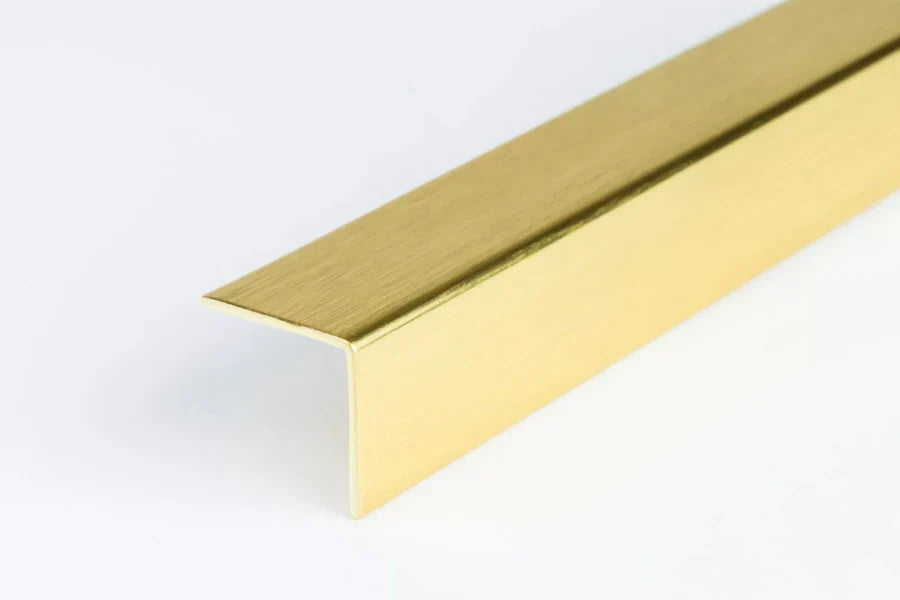 Equal & Unequal Gold & Silver Brushed Finish PVC Plastic Corner Angle Trim Profiles 90° - 01 Image